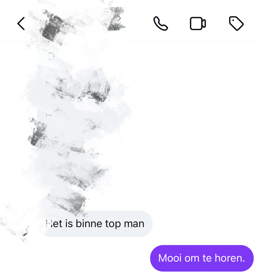 Customer review message
