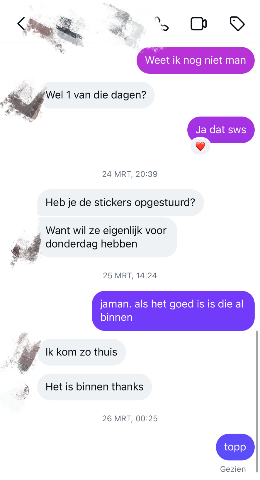 Customer review message